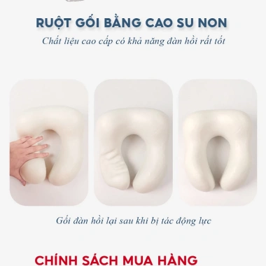 Gối kê cổ chữ U cao su non EMA - Chống đau mỏi cổ, thoải mái làm việc văn phòng, ngồi tàu xe du lịch - Giá 168.000đ 4 Gối kê cổ chữ U cao su non EMA - Chống đau mỏi cổ, thoải mái làm việc văn phòng, ngồi tàu xe du lịch - Giá 168.000đ 4