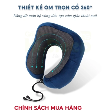 Gối kê cổ chữ U cao su non EMA - Chống đau mỏi cổ, thoải mái làm việc văn phòng, ngồi tàu xe du lịch - Giá 168.000đ