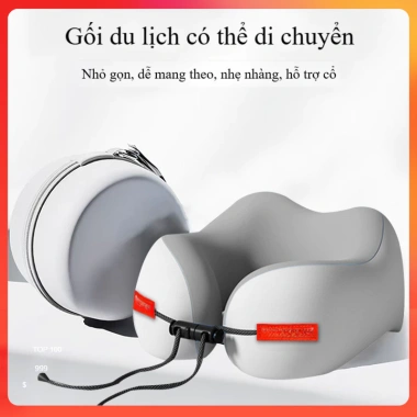 Gối kê cổ chữ U cao su non xếp gọn, giảm đau mỏi cổ cho dân văn phòng, du lịch ô tô và máy bay - Giá 130.000