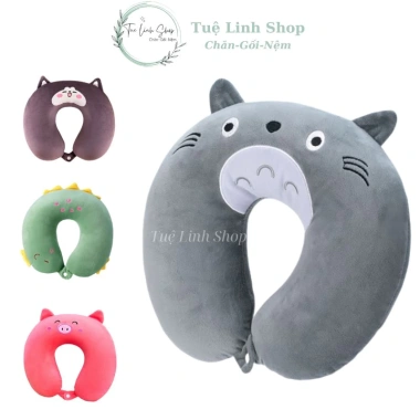 Gối kê cổ chữ U gài nút êm mịn - Giá giảm 69.000đ, thoải mái hỗ trợ cổ khi ngủ