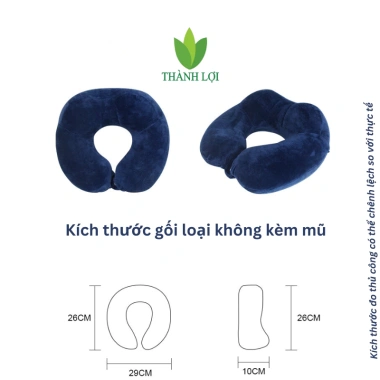 Gối kê cổ chữ U mũ trùm đầu nhồi bông giảm còn 68.000đ, thoải mái ngủ sâu