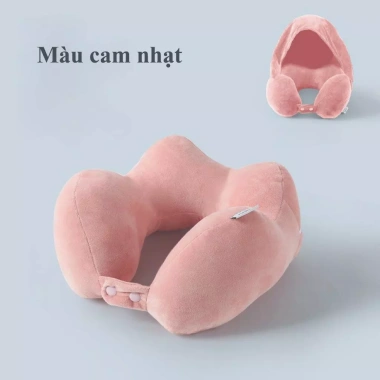 Gối kê cổ chữ U mũ trùm đầu nhồi bông giảm còn 68.000đ, thoải mái ngủ sâu