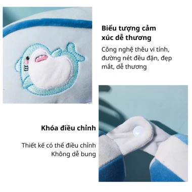Gối kê cổ chữ U ruột bông cotton cao cấp êm mềm cho văn phòng và xe hơi ZIMSAM GOIVIEN128 - 98.900đ