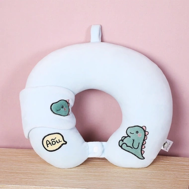 Gối kê cổ chữ U thêu khủng long, kèm mặt nạ bảo vệ mắt du lịch, chỉ 88.000đ 5 Gối kê cổ chữ U thêu khủng long, kèm mặt nạ bảo vệ mắt du lịch, chỉ 88.000đ 5