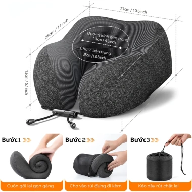 Gối Kê Cổ Du Lịch Cao Su Non SOFTURE SG04 Công Thái Học Ôm 360° Bảo Vệ Cổ 279.000₫ 9