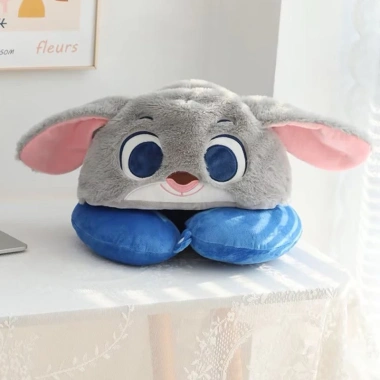 Gối kê cổ kèm mũ che mắt hoạt hình dễ thương – Tiện du lịch, văn phòng, ô tô, chỉ 149.590₫