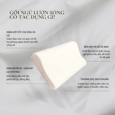 Gối ngủ cao su non Memory Foam công thái học lượn sóng - Siêu mềm, hỗ trợ cột sống, thoáng mát, giảm đau, thiết kế 3D, giá 99.000₫ 3 Gối ngủ cao su non Memory Foam công thái học lượn sóng - Siêu mềm, hỗ trợ cột sống, thoáng mát, giảm đau, thiết kế 3D, giá 99.000₫ 3