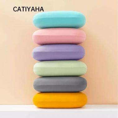 Gối ngủ CATIYAHA - Gối cổ xốp màu Macaron, đa chức năng di động, hỗ trợ cổ tử cung, thích hợp du lịch & văn phòng