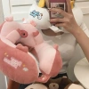 Gối ngủ chữ U hoạt hình dễ thương vịt và heo con - hỗ trợ cổ, eo, mát mùa hè, gối di động, quà sinh nhật 3