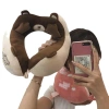 Gối ngủ chữ U hoạt hình dễ thương vịt và heo con - hỗ trợ cổ, eo, mát mùa hè, gối di động, quà sinh nhật 6