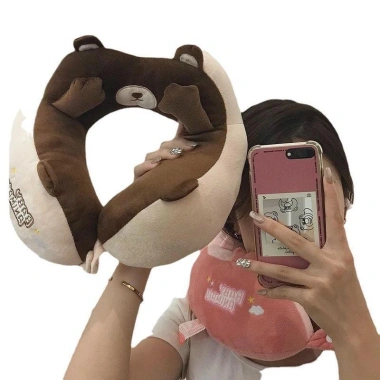 Gối ngủ chữ U hoạt hình dễ thương vịt và heo con - hỗ trợ cổ, eo, mát mùa hè, gối di động, quà sinh nhật 6 Gối ngủ chữ U hoạt hình dễ thương vịt và heo con - hỗ trợ cổ, eo, mát mùa hè, gối di động, quà sinh nhật 6