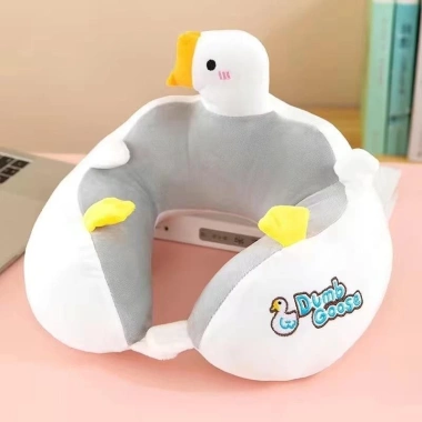 Gối ngủ chữ U hoạt hình dễ thương vịt và heo con - hỗ trợ cổ, eo, mát mùa hè, gối di động, quà sinh nhật