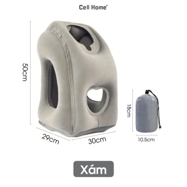 Gối ngủ công thái học bơm hơi - Ôm, kê tay, thoải mái cho văn phòng, du lịch, máy bay - 221.000 VND 10