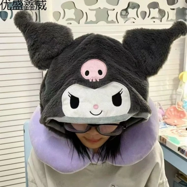Gối ngủ kèm mũ trùm đầu chữ U Sanrio siêu dễ thương cho dân văn phòng CHOOAH GOITRUM12 giá 112.899 VND