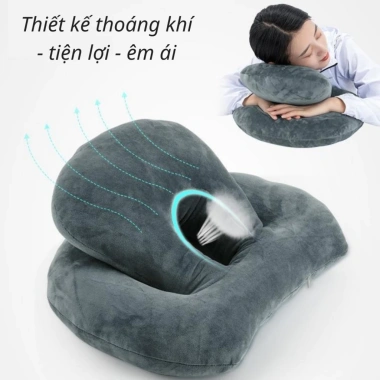 Gối ngủ trưa văn phòng đa năng 3 trong 1 – Ôm êm, kê cổ, kê đầu, giảm mỏi lưng cổ – Giá 129.000 VND 6