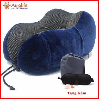 Gối Ngủ Văn Phòng Chữ U Ama02 Memory Foam Bịt Mắt Bịt Tai - Chống Mỏi, 100k