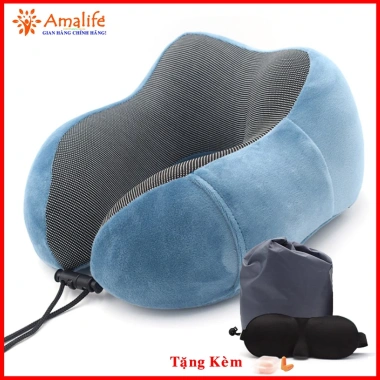 Gối Ngủ Văn Phòng Chữ U Ama02 Memory Foam Bịt Mắt Bịt Tai - Chống Mỏi, 100k