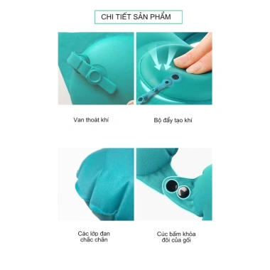 Gối ngủ văn phòng chữ U bơm hơi - Kê cổ giảm đau vai gáy, gấp gọn tiện lợi 41k 8 Gối ngủ văn phòng chữ U bơm hơi - Kê cổ giảm đau vai gáy, gấp gọn tiện lợi 41k 8