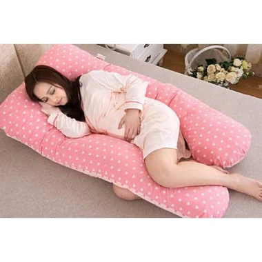 Gối ôm bà bầu chữ U 100% cotton Hàn Quốc Tựa lưng gác chân vỏ áo có khóa kéo giảm giá 66.800₫