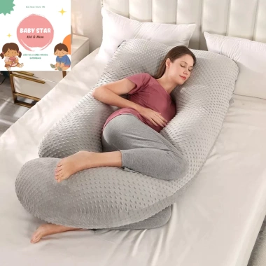 Gối ôm bà bầu chữ U vải nhung hạt nổi 7D massage cao cấp - Giá chỉ 266.000đ