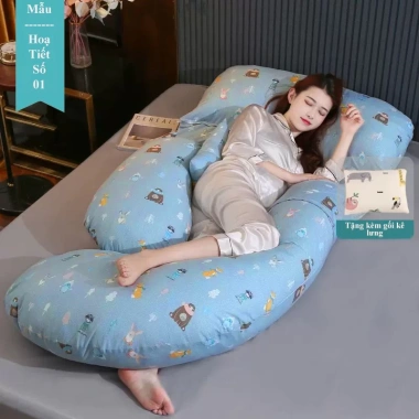 Gối ôm bà bầu đa năng JoyourbabyVN - Giảm đau lưng, hỗ trợ ngủ thoải mái, cao cấp 489k 2