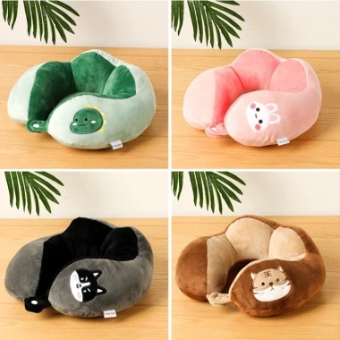 Gối ôm cổ chữ U bông êm: Ngủ sâu, giảm đau lưng, phù hợp văn phòng & lái xe, giảm còn 94.999đ