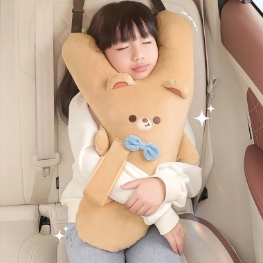 Gối ôm xe ô tô trẻ em dây đai an toàn, hỗ trợ cổ, chống bóp gối người lớn - 139k 7
