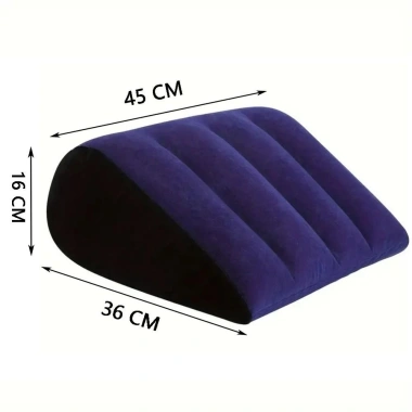 Gối silicon JKDESIGN bơm hơi, đệm ma thuật tam giác PVC xanh đen, mềm mại vị trí tình yêu 10