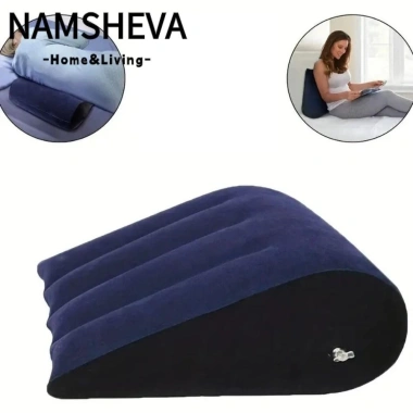 Gối Silicon NAMSHEVA Đệm Xanh Đen – Bơm Hơi, Quà Cặp Đôi, Xi Lanh, Gối Tình Dục