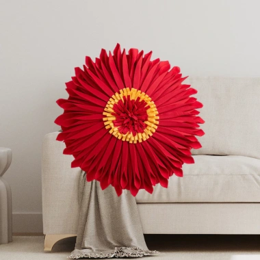 Gối Sofa Hoa Cúc Đỏ Đô 45x45 cm - Phòng Khách & Khách Sạn - KENHOME - 241.000₫ 6