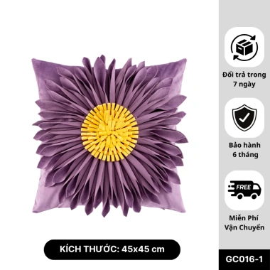 Gối Sofa Hoa Cúc Đỏ Đô 45x45 cm - Phòng Khách & Khách Sạn - KENHOME - 241.000₫ 10