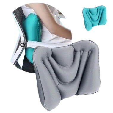 Gối thắt lưng bơm hơi HULEQI - Đệm bảo vệ eo nhẹ, êm di động cho ô tô, văn phòng, nhà - Giá 96.660 VND
