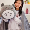 Gối Totoro xám kèm chăn mền - Văn phòng, du lịch, nội trú, giảm còn 45.000 VND