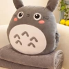 Gối Totoro xám kèm chăn mền - Văn phòng, du lịch, nội trú, giảm còn 45.000 VND 2