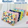Gối trẻ em 30x50cm HOAILEE1 cotton 100% thấm mồ hôi, nỉ nhung chống trượt, khóa kéo, 70.000₫