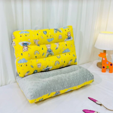 Gối trẻ em 30x50cm HOAILEE1 cotton 100% thấm mồ hôi, nỉ nhung chống trượt, khóa kéo, 70.000₫ 7