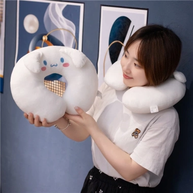 Gối tựa chữ U tiện dụng du lịch, nghỉ trưa, dễ tháo rời, hình dễ thương - 75.000 VND