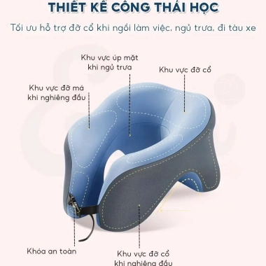 Gối tựa cổ chữ U cao su non cải tiến - Hỗ trợ đa chiều, bảo vệ cột sống, giảm đau - 128.700₫ 7