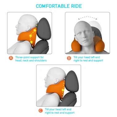 Gối tựa cổ SEAMETAL xốp hoạt tính mềm mại, tiện dụng cho xe hơi và du lịch - Giá ưu đãi 295.812₫