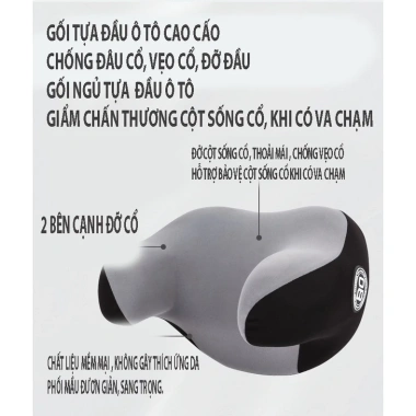 Gối Tựa Đầu Cao Su Non Chữ U Chống Nhức Vai Gáy Cho Xe Hơi - 146.000₫