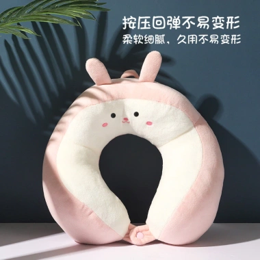 Gối tựa đầu ô tô hình chữ U hoạt hình thêu tinh tế bướu cổ PP cotton đồng hành lái xe giá 100k