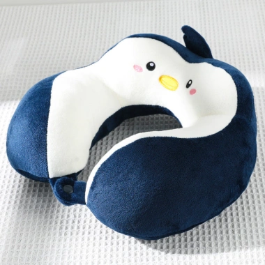 Gối tựa đầu ô tô hình chữ U hoạt hình thêu tinh tế bướu cổ PP cotton đồng hành lái xe giá 100k