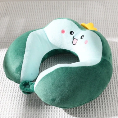 Gối tựa đầu ô tô hình chữ U hoạt hình thêu tinh tế bướu cổ PP cotton đồng hành lái xe giá 100k