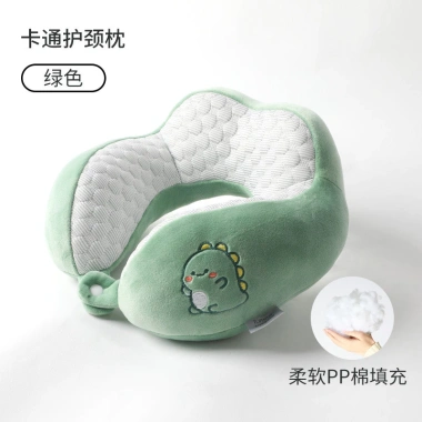Gối tựa đầu ô tô hình chữ U hoạt hình thêu tinh tế bướu cổ PP cotton đồng hành lái xe giá 100k