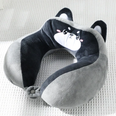 Gối tựa đầu ô tô hình chữ U hoạt hình thêu tinh tế bướu cổ PP cotton đồng hành lái xe giá 100k