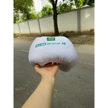 Gối tựa kê cổ chữ U Milo vỏ nhung mềm êm, hỗ trợ cổ, freeship, giá 22.000₫