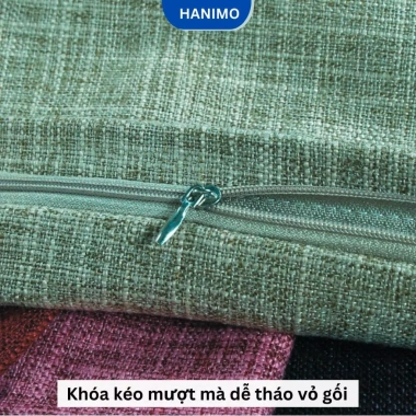 Gối tựa sofa vải gai 45x45cm hiện đại - Trang trí phòng khách, ngủ, văn phòng - HANIMO 34k 4