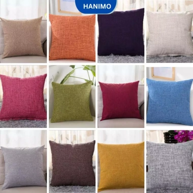 Gối tựa sofa vải gai 45x45cm hiện đại - Trang trí phòng khách, ngủ, văn phòng - HANIMO 34k 8
