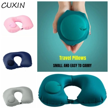 Gối U‑Shape CUXIN bơm hơi tự động siêu nhẹ – Đệm cổ ô tô Vertebr gấp di động, chỉ 60.588đ