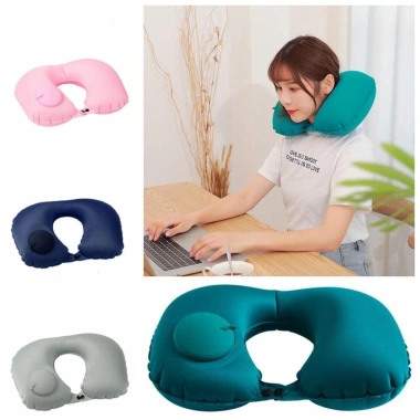 Gối U‑Shape CUXIN bơm hơi tự động siêu nhẹ – Đệm cổ ô tô Vertebr gấp di động, chỉ 60.588đ